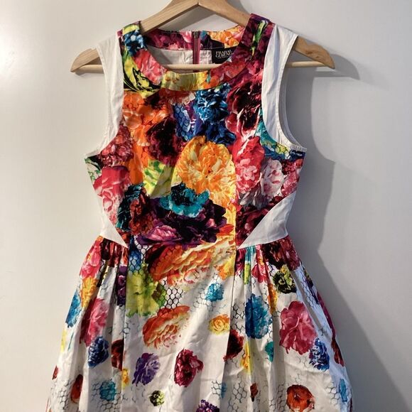 Prabal Gurung X Target Yellow Red Pleated A-Line Sundress Size 2 - Picture 8 of 16